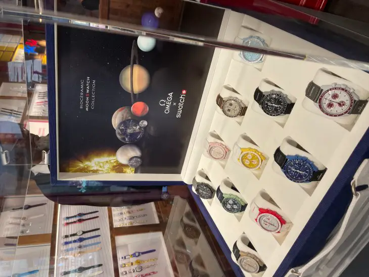 Swatch watch display online case